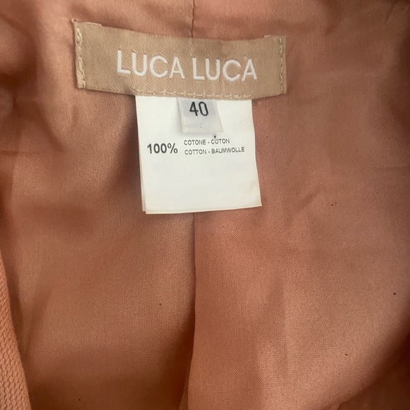 LUCA LUCA Blush Cotton 2 Button Blazer Jacket sz 40 - Picture 5 of 8